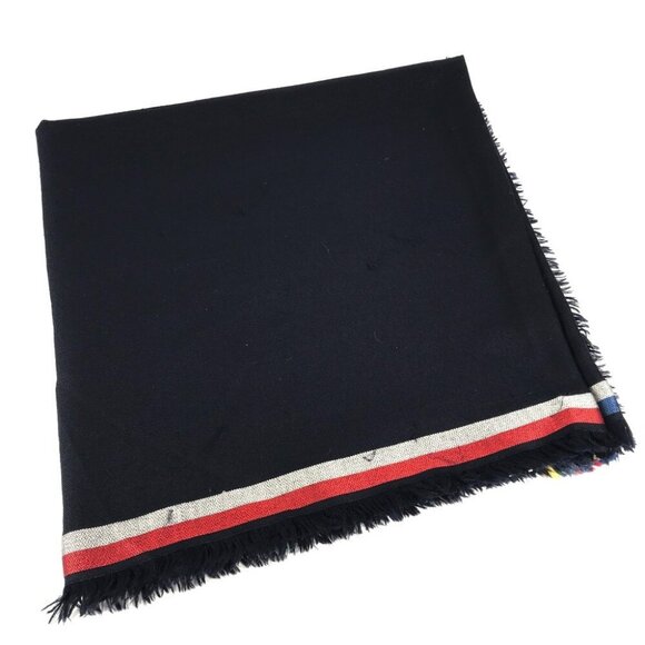 LOUIS VUITTON MP1702 LV logo Large fringe shawl scarf Stole/Shawl - Picture 15 of 15